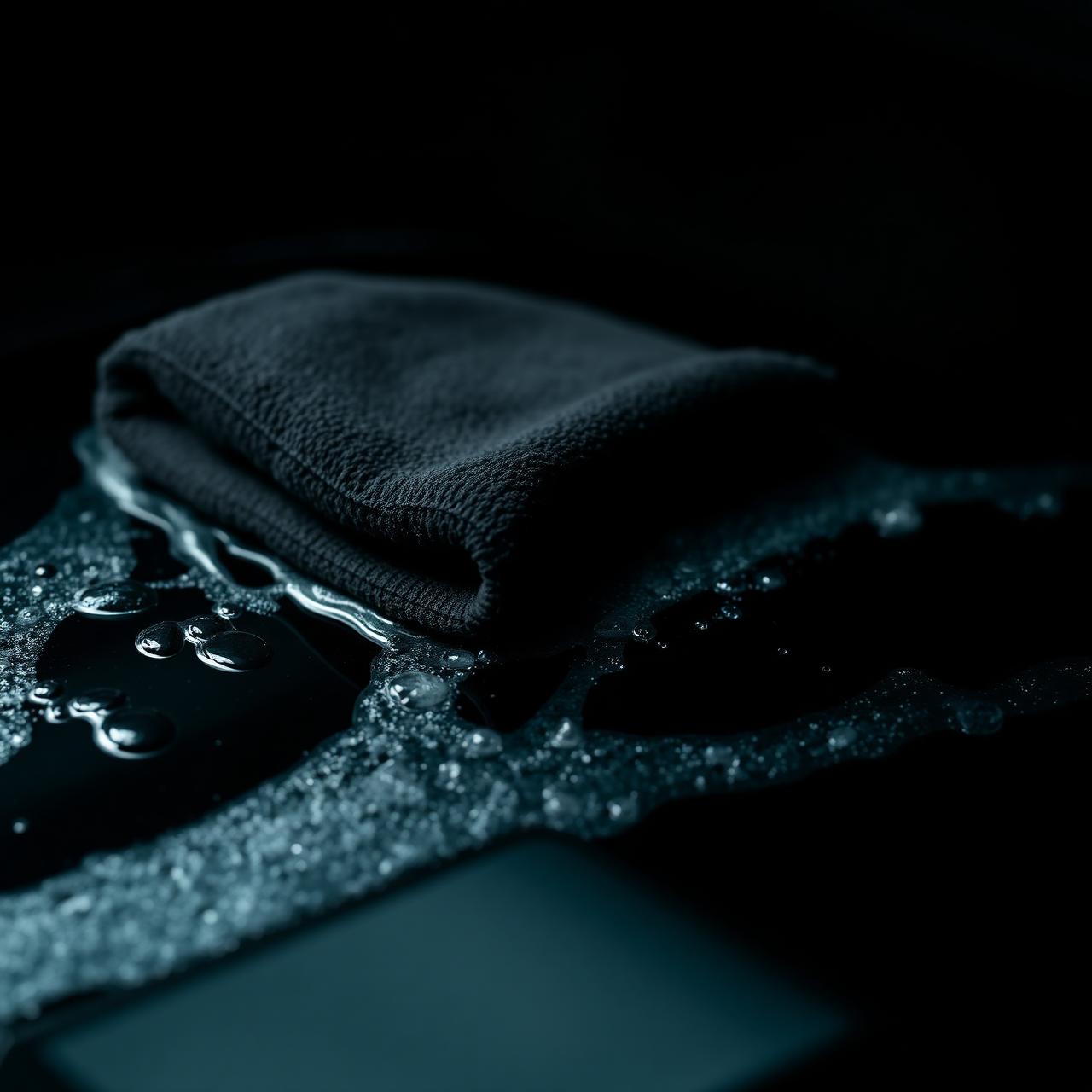 Microfiber towel on glossy paint